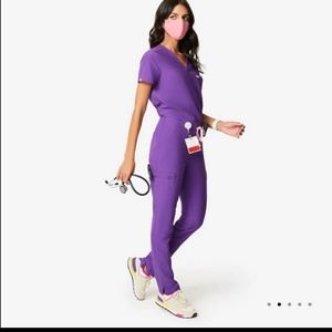 FIGS-ultraviolet yola skinny scrub pants AND TOP